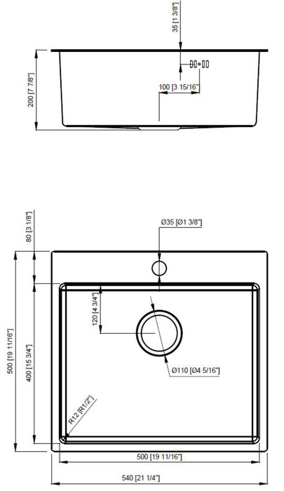 Diskho Svart 540 x 500 mm